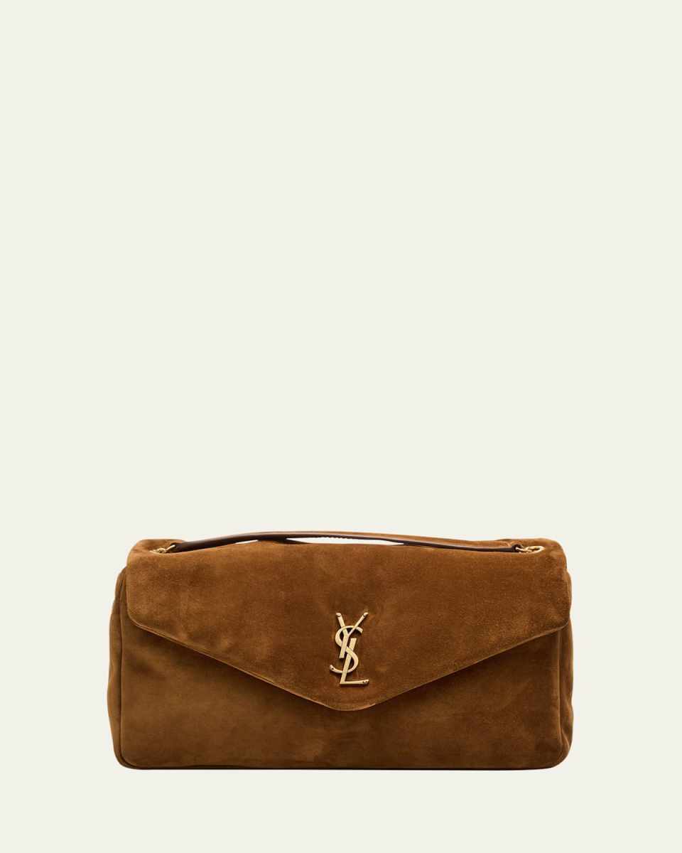 Calypso Large YSL Chain Shoulder Bag in Suede